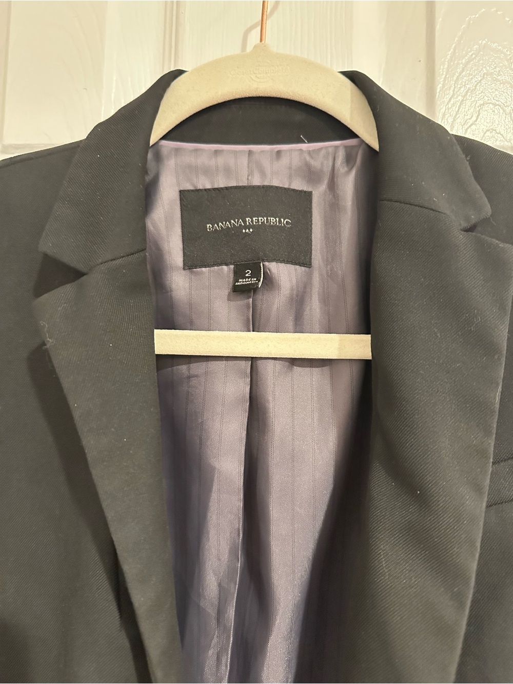 Banana Republic Black Tailored Blazer Size 2 Classic Career Chic - Picture 2 of 5
